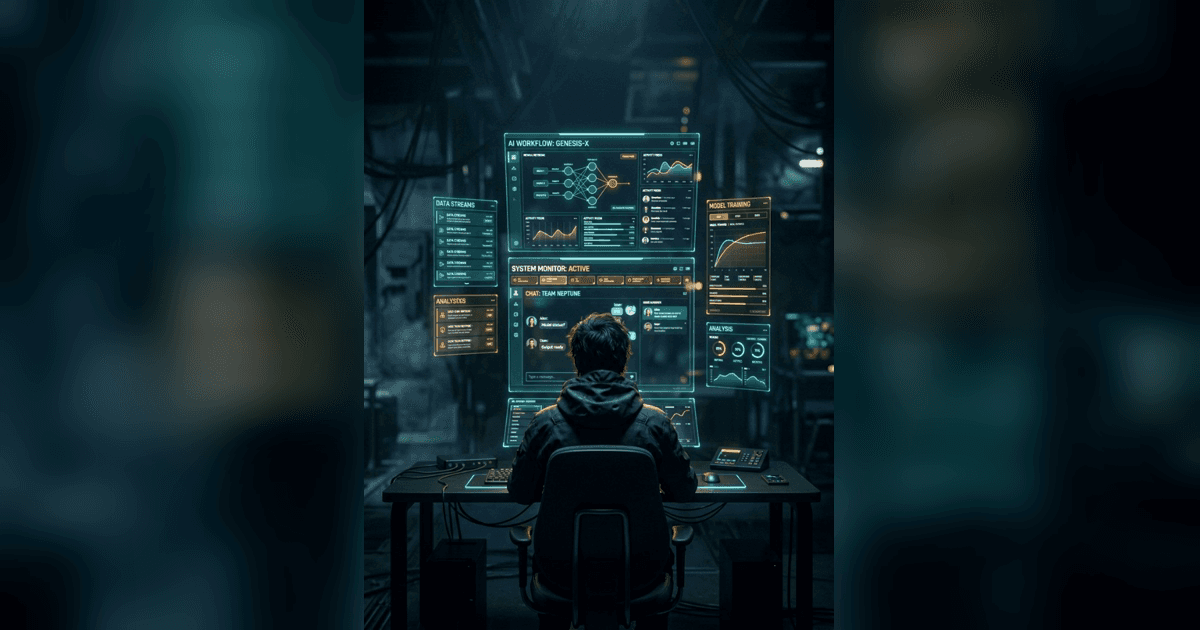 AI builder workflow orchestration with human direction and agent handoffs