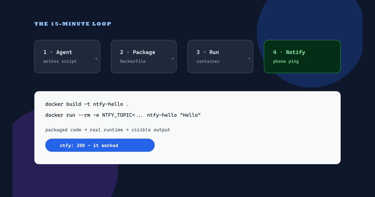 Exercise loop from agent to phone notification